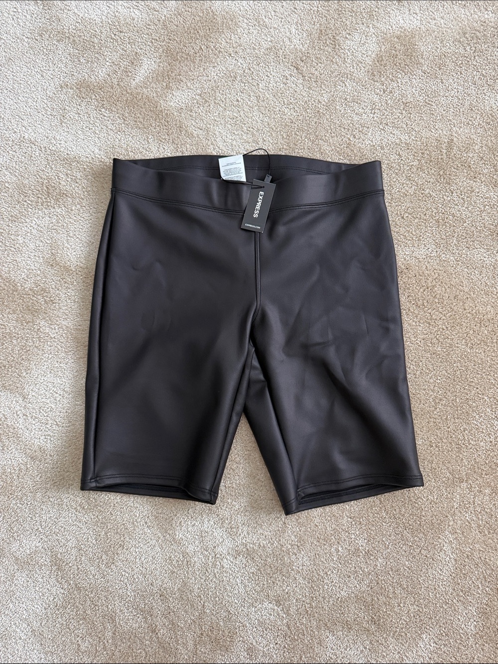 Pleather bike shorts